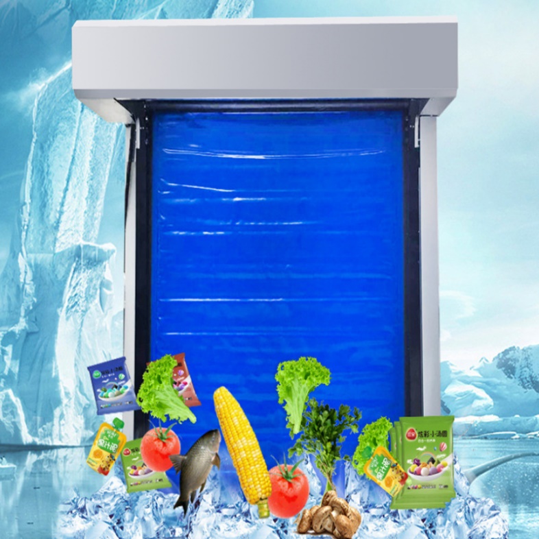 Double-layer Insulated PVC Cold Room High Speed Roll Up Door — product image 1