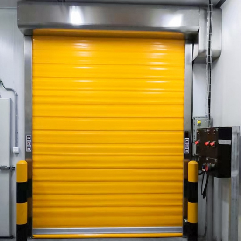 Double-layer Insulated PVC Cold Room High Speed Roll Up Door — product image 3
